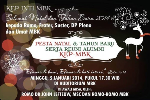 KEP MBK - Misa Perayaan Natal dan Tahun Baru