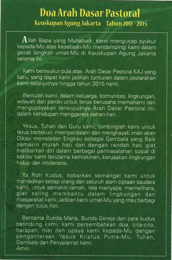 Sosialisasi Ardas KAJ Di Antonius 4
