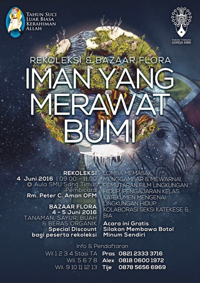 Rekoleksi dan Bazaar Flora - Iman Yang Merawat Bumi